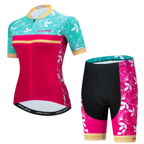 JPOJPO Conjuntos de Ciclismo Ropa de Bicicleta Conjunto de Jersey de Ciclismo de Verano Camisetas de Bicicleta de Carretera Ropa de Bicicleta MTB Ropa de Ciclismo de Equipo Profesional Traje