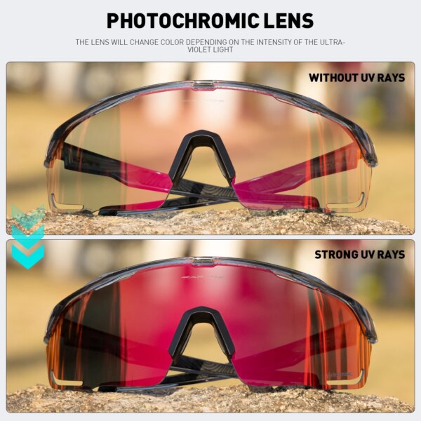 KAPVOE gafas de sol fotocromáticas para hombres gafas de ciclismo al aire libre Cycl para mujeres gafas para correr bicicleta de carretera gafas de ciclismo