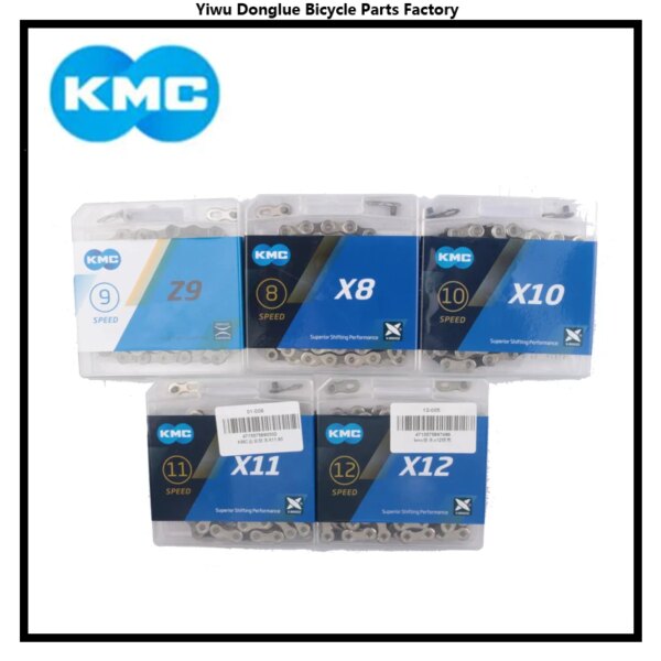 Cadena de bicicleta KMC X8 X9 Z9 X10 X11 X12 cadenas de bicicleta 7/8/9/10/11/12 velocidades para bicicleta de carretera MTB para accesorios de bicicleta Shimano SRAM