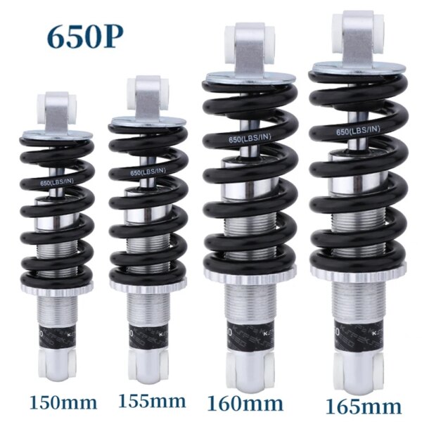 Amortiguador trasero de bicicleta KS, amortiguador de resorte de suspensión de bicicleta de 650 libras, 150/155/160/165mm para bicicleta eléctrica MTB Scooter