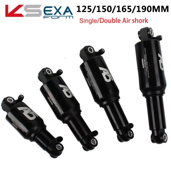 Amortiguadores traseros para bicicleta de montaña KS EXA Form A5, 125/150/165/190mm, cámara de aire simple o doble, amortiguador trasero para bicicleta de montaña