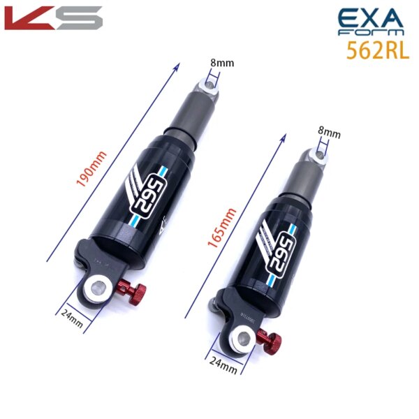 KS EXAform 562R Amortiguador de aire Dual para bicicleta eléctrica de litio, scooter, amortiguador neumático puro, bicicleta de montaña