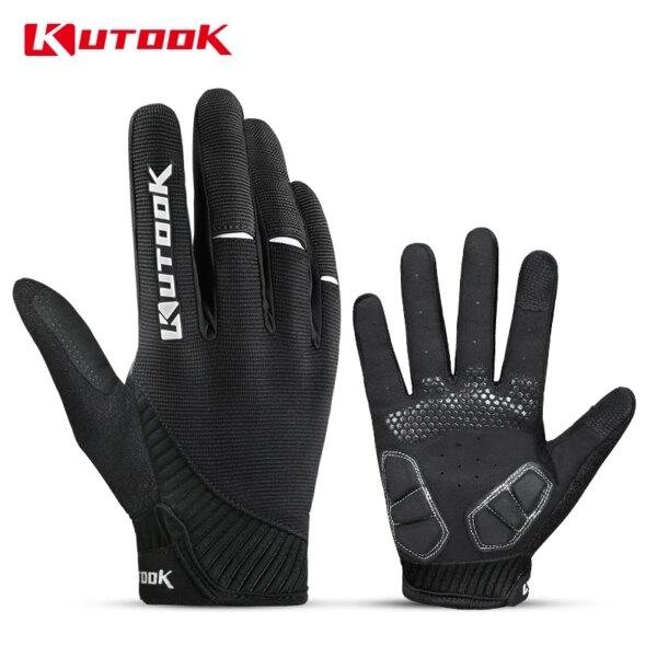 KUTOOK-guantes de ciclismo con pantalla táctil para hombre y mujer, manoplas para deportes al aire libre, transpirables, con dedos completos