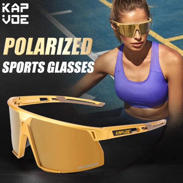 Gafas de ciclismo Kapvoe, gafas de sol deportivas polarizadas, gafas para bicicleta de montaña, gafas de pesca para mujeres y hombres, gafas para senderismo y senderismo