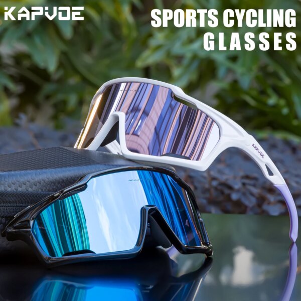 Kapvoe-gafas de sol para ciclismo para hombre y mujer, lentes para deportes al aire libre, para conducir, para pescar, de carretera, UV400