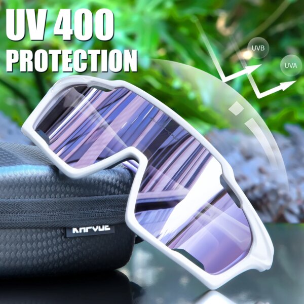 Kapvoe nuevas gafas de sol UV400 para hombres gafas de ciclismo gafas de bicicleta MTB montar deporte pesca mujer bicicleta gafas de béisbol