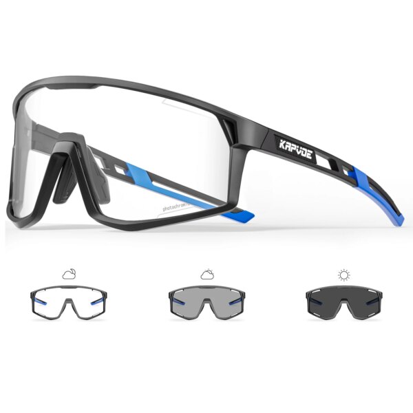 Kapvoe, gafas fotocromáticas para ciclismo, gafas para bicicleta, gafas de sol para ciclismo, gafas para ciclismo de montaña al aire libre, equipo deportivo para ciclismo