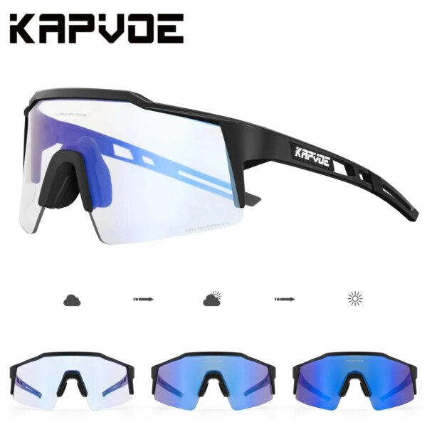 Kapvoe, gafas de sol fotocromáticas para ciclismo, gafas para ciclismo de montaña, gafas para ciclismo para mujeres y hombres, gafas para deportes al aire libre