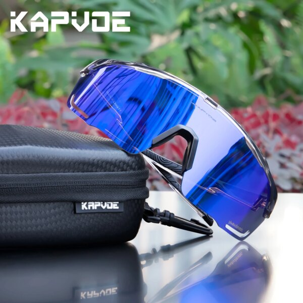 Kapvoe gafas de sol fotocromáticas para ciclismo UV400, gafas para ciclismo, gafas para bicicleta, gafas deportivas para entretenimiento al aire libre, gafas para bicicleta