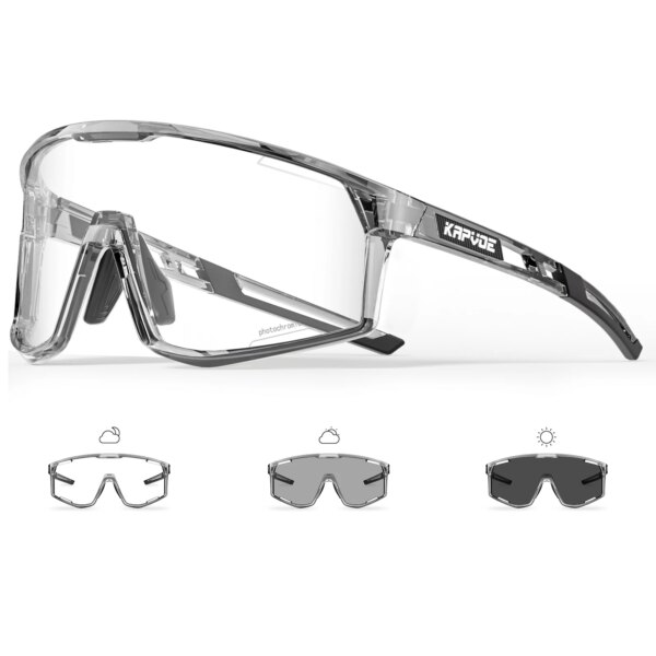 Kapvoe, gafas de sol fotocromáticas deportivas para ciclismo, gafas para ciclismo, gafas para bicicleta, gafas para ciclismo, gafas para equipo de MTB al aire libre