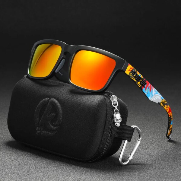 Ken Block gafas de sol polarizadas gafas de sol con montura cuadrada 31 colores lentes espejadas gafas deportivas para exteriores ciclismo UV400 KDEAM