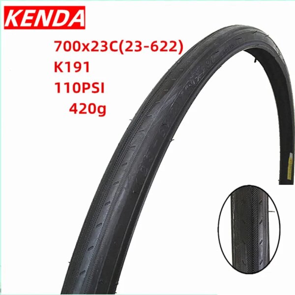 Kenda-neumáticos para bicicleta de carretera, 700x23/25c /24x1(520/540), piñón fijo, silla de ruedas voladora muerta, K191, 110PSI