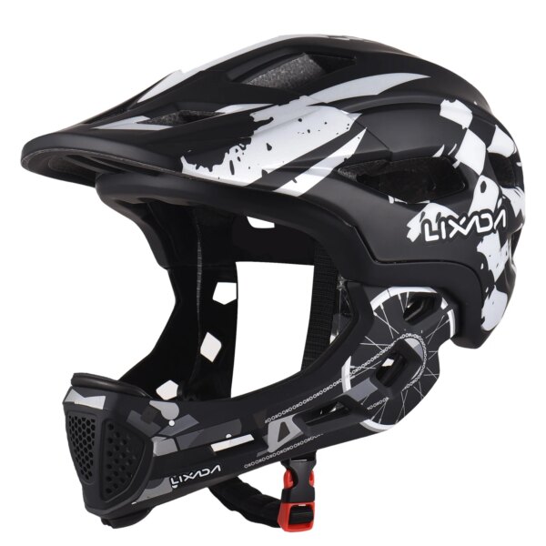 Casco de ciclismo para niños, máscara completa desmontable, casco de ciclismo ajustable, casco de bicicleta MTB para niños, Ciclismo de Carretera de montaña