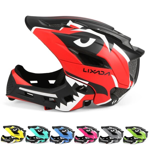 Casco de seguridad deportivo para niños, máscara completa desmontable, casco de motocicleta para niños, para ciclismo, Skateboarding