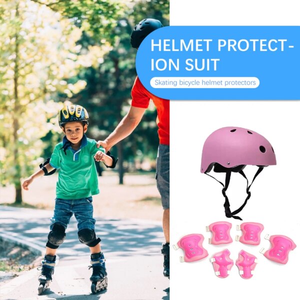 Seguridad para niños, protección deportiva, casco de bicicleta, equipo, rodilleras, conjunto de coderas ajustables para bicicleta, ciclismo, montar en monopatín, Scooter Skati