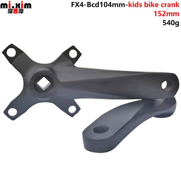 Bielas de bicicleta de montaña BCD104mm para niños, bielas de bicicleta MTB, brazos de manivela de 152mm, piezas de bicicleta de aleación de aluminio