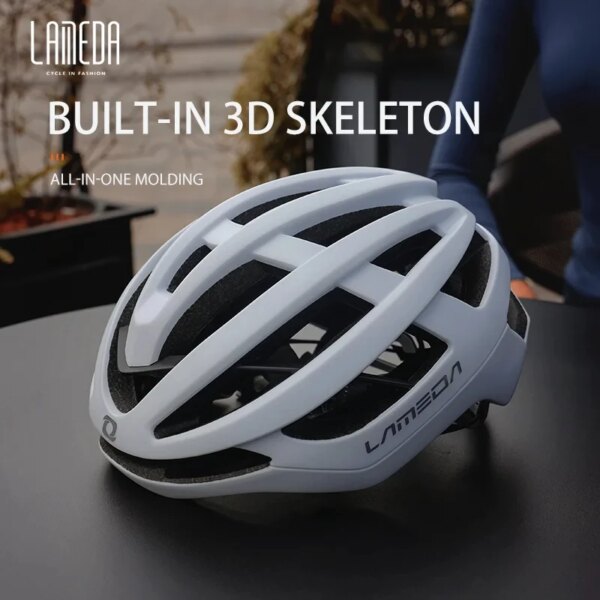 LAMEDA-casco de bicicleta para hombre y mujer, moldeado integralmente, neumático ajustable, casco de seguridad en bicicleta de montaña y carretera