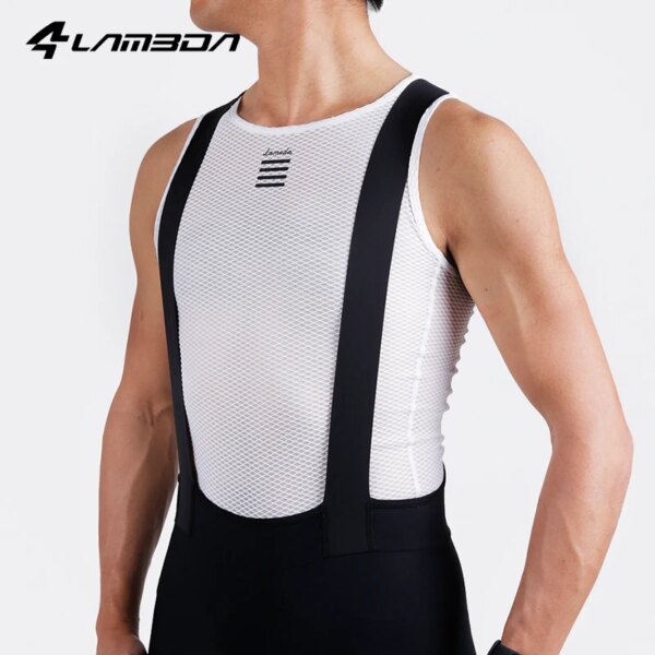 LAMEDA Chaleco de ciclismo sin mangas para hombre, malla de fondo para ciclismo, ropa superior de ciclismo transpirable de secado rápido, camiseta ligera para MTB