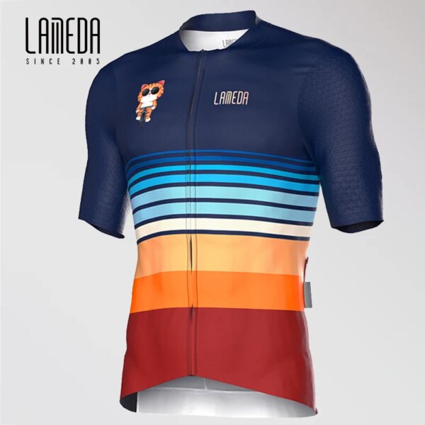 LAMEDA-Camiseta de ciclismo profesional para hombre, camisetas de manga corta ajustadas, trajes transpirables de secado rápido, sudadera para bicicleta, primavera MT