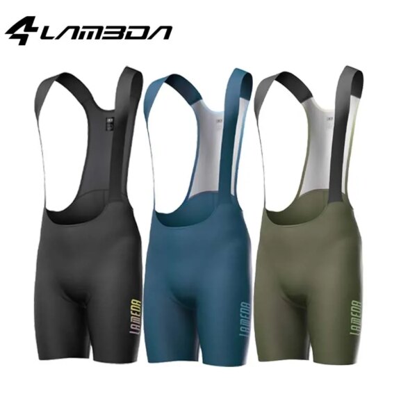 LAMEDA-pantalones cortos con pechera para ciclismo para hombre, ropa para exteriores, medias con pechera acolchadas para montar en bicicleta, ropa de ciclismo de secado rápido, verano