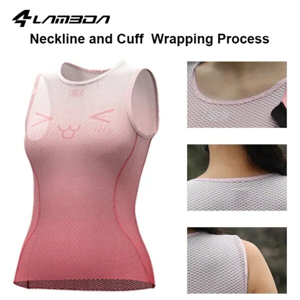 LAMEDA Chaleco de ciclismo para mujer, camiseta sin mangas de malla que absorbe la humedad, transpirable, Ciclismo de Carretera, camiseta de sótano, Jersey de ciclismo transpirable SV