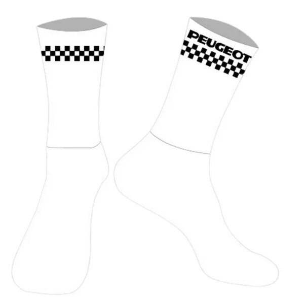 Calcetines de ciclismo PEUGEOTful TEAM con corte láser, antideslizantes, MITI, transpirables, para hombres y mujeres