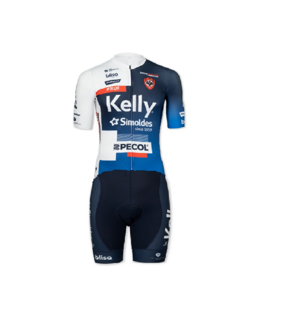 Skinsuit con corte láser 2024, mono del equipo KELLY SIMOLDES, Jersey corto de Ciclismo, Ropa para bicicleta, Maillot, Ropa de Ciclismo