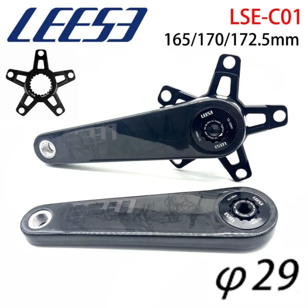 LEESE-platos y bielas ultraligeros de carbono para bicicleta de grava, 110BCD SH1MANO Spider, 5 brazos, 1/2x10/11/12 velocidades, 170mm, juego de manivela BCD110