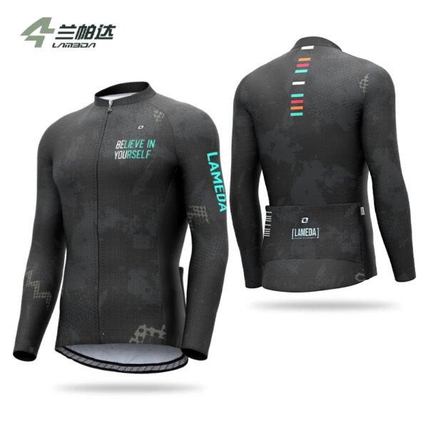 Lameda Pro bicicleta ciclismo Jersey camiseta para bicicleta de montaña transpirable manga larga bicicleta ciclismo Jersey ropa deportiva para hombres mujeres