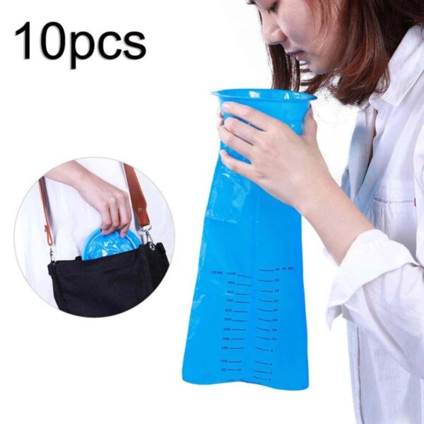 Bolsa para vómito de gran capacidad, limpieza higiénica, escuela, Hotel, viaje, desechable, náuseas, enfermedades, coche, avión, bolsa de Emesis