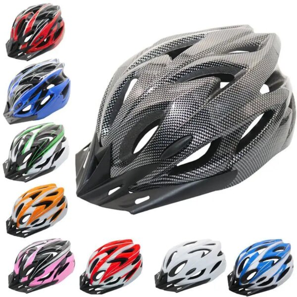 Casco de ciclismo ligero para hombres y mujeres, protección de cabeza de seguridad de conducción ajustable, casco de bicicleta de montaña, forro cómodo