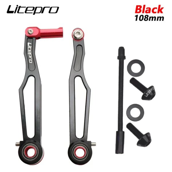 Litepro-freno en V para bicicleta plegable, brazo corto/brazo largo, abrazadera de 82mm/108mm, 412 CNC, Clip de bicicleta ultraligero, piezas de accesorios de freno