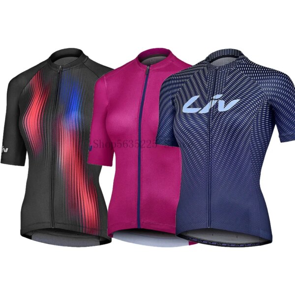 Liv-Camiseta de ciclismo para mujer, camiseta de manga corta para bicicleta de montaña y carretera, ropa de carreras, XXS-5XL de verano