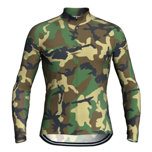 Jersey largo de ciclismo para hombre, camiseta de bicicleta MTB, pantalón de bicicleta de camuflaje, camiseta deportiva transpirable para carretera, chaquetas de montaña para motocicleta