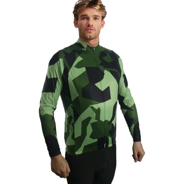 Chaqueta de bicicleta de manga larga, camiseta de carretera de camuflaje, camiseta de ciclismo, camiseta deportiva para bicicleta, bolsillo Malliot de descenso, ropa de motocicleta