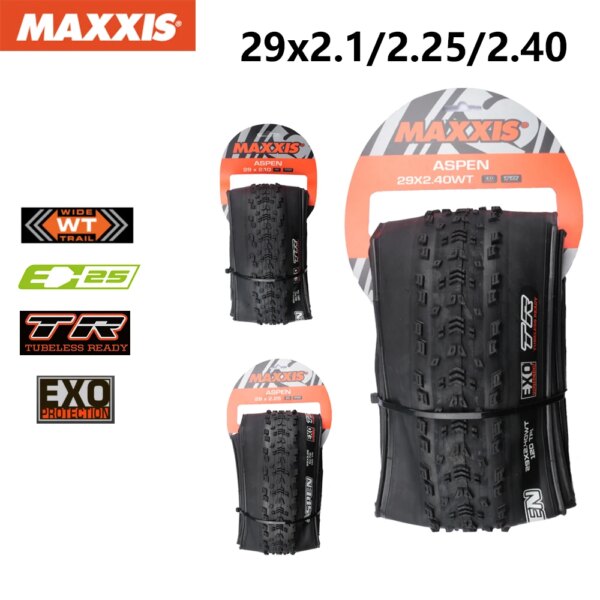 MAXXIS ASPEN Original XC neumáticos de bicicleta todoterreno neumáticos de vacío para bicicleta de montaña neumáticos de bicicleta sin cámara antipinchazos 29x2,1/2,25/2,4(WT)