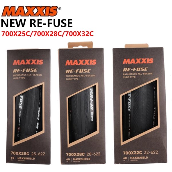 MAXXIS RE-FUSE nuevo modelo de neumático de bicicleta neumático de viaje muy resistente al desgaste y resistente a pinchazos para bicicleta de carretera E-ROAD neumático de bicicleta