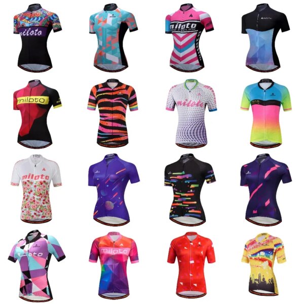 Camiseta de Ciclismo MILOTO para mujer 2020, camiseta de manga corta para bicicleta, camiseta de verano, Ropa Maillot Ciclismo mtb, Ropa de carreras para bicicletas