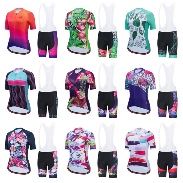 MILOTO-Conjuntos de Ciclismo profesional para mujer, ropa para bicicleta, conjunto de Jersey de Ciclismo de verano, camisetas para bicicleta de montaña, Maillot de Ciclismo