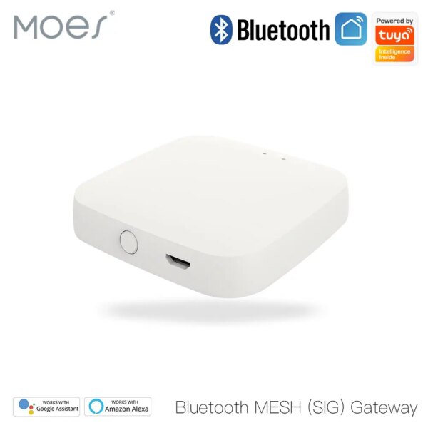 MOES Tuya Bluetooth Gateway Hub Smart SIG Mesh WiFi Smart Life aplicación remota Control funciona con Alexa Google Home