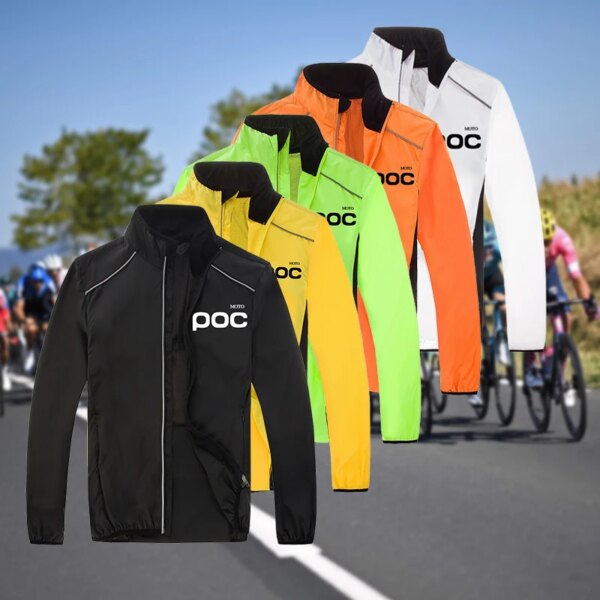 MOTO POC-Chaquetas de ciclismo ultraligeras a prueba de viento para hombre y mujer, abrigo impermeable para el viento, ropa reflectante para bicicleta de montaña y carretera