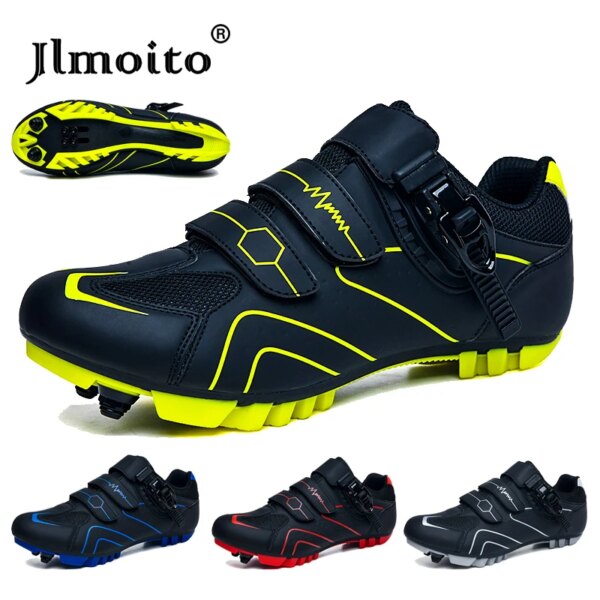 Zapatos de ciclismo MTB para hombre y mujer, zapatillas de deporte para bicicleta de carretera SPD, zapatos para bicicleta de montaña, zapatillas de carreras con bloqueo automático para hombre