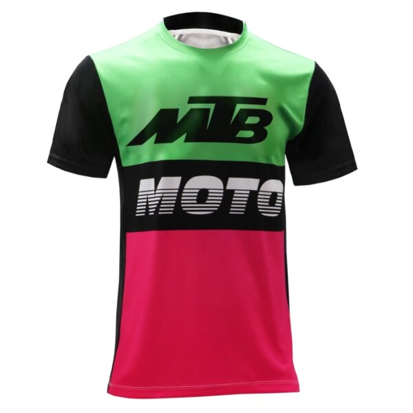 MTB motocross bmx jersey downhill dh ropa de ciclismo de manga corta mx verano camiseta verde roja