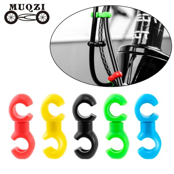 MUQZI-Clips para Cable de bicicleta, 10 Uds., carcasa de Cable de cambio de freno, guía de soporte, hebilla de manguera MTB, accesorios para bicicleta