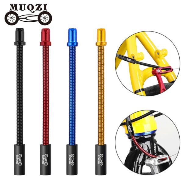 MUQZI 2 uds resorte V freno fideos acero inoxidable montaña carretera bicicleta plegable freno curva tubo guía de Cable