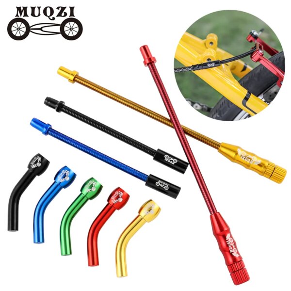 MUQZI V freno fideos Cable guía tubo bicicleta aleación de aluminio V freno manguera curva tubo para MTB bicicleta plegable de carretera