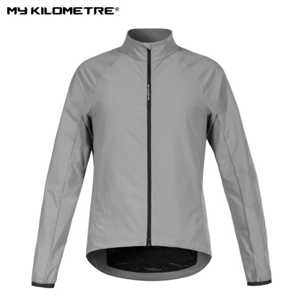 MY KILOMETER Otoño Primavera Hombres Grava A Prueba de Viento Ciclismo Bicicleta Chaquetas Reflectante Parabrisas Chaqueta Plegable Bicicleta Cortavientos