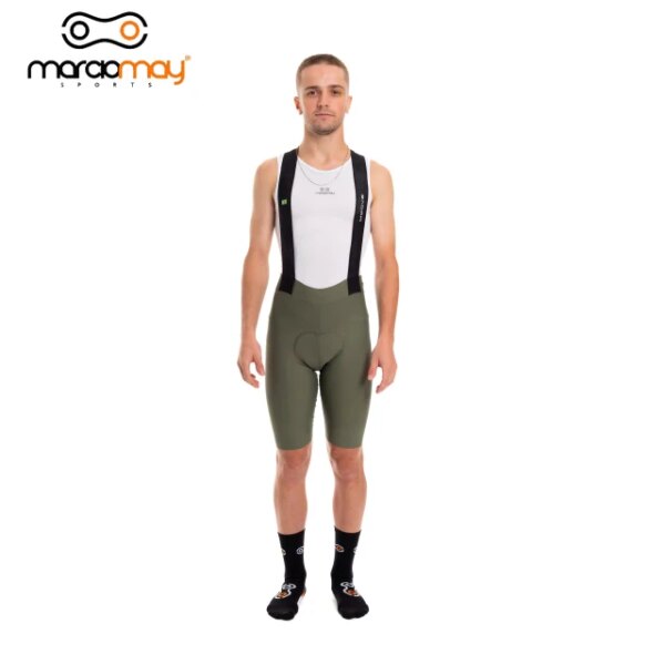 Marciomay-pantalones cortos con pechera para ciclismo, con almohadilla de Gel 20D, pantalones cortos para bicicleta de montaña, transpirables para exteriores UPF50+, pantalones cortos ajustados para bicicleta