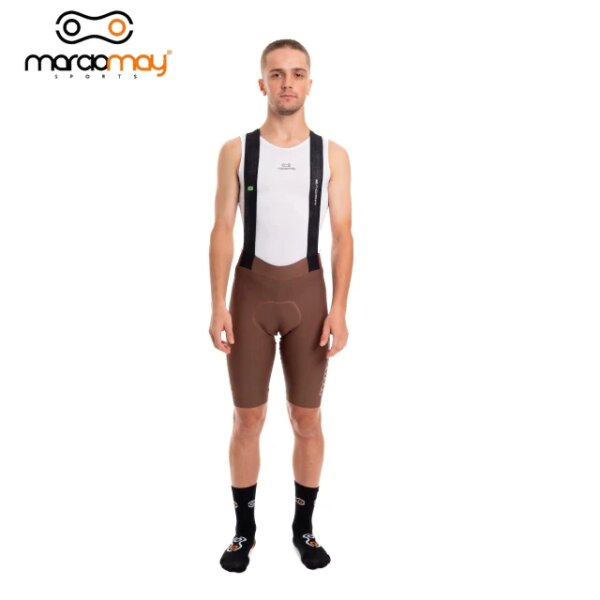 Marciomay-pantalones cortos con pechera para ciclismo para hombre, ropa de secado rápido de Gel 20D, pantalones cortos ajustados profesionales para bicicleta de montaña, deportes de verano