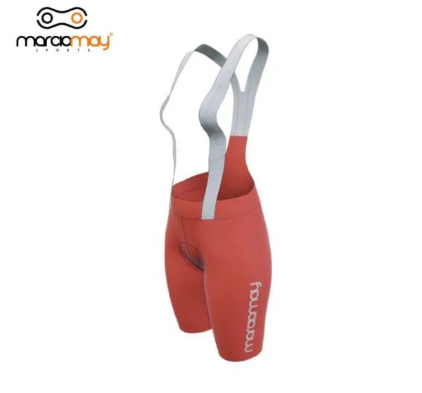 Marciomay-pantalones cortos con pechera para mujer, mallas acolchadas transpirables para bicicleta de montaña, pantalones cortos de Lycra profesional para triatlón, ropa para ciclismo